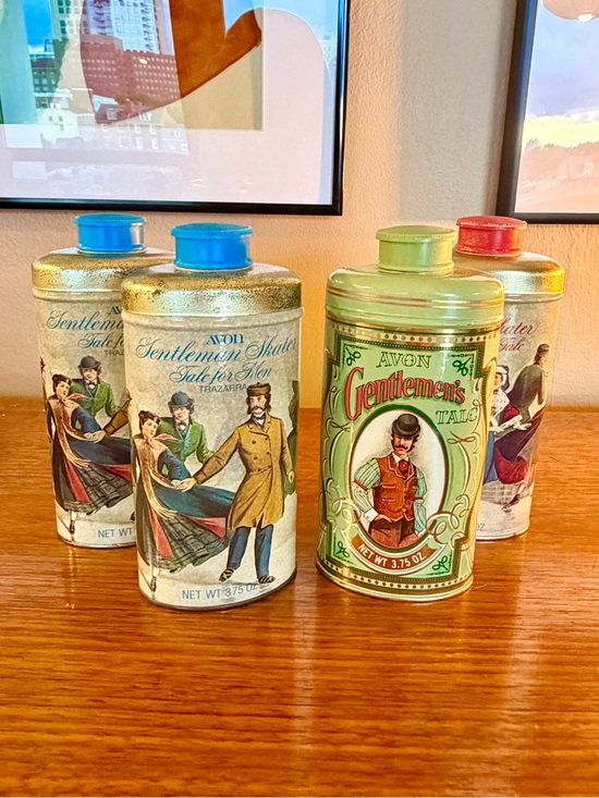 Avon Other - 70s Vintage ⚜️ Avon Talc Tin Canisters (4)